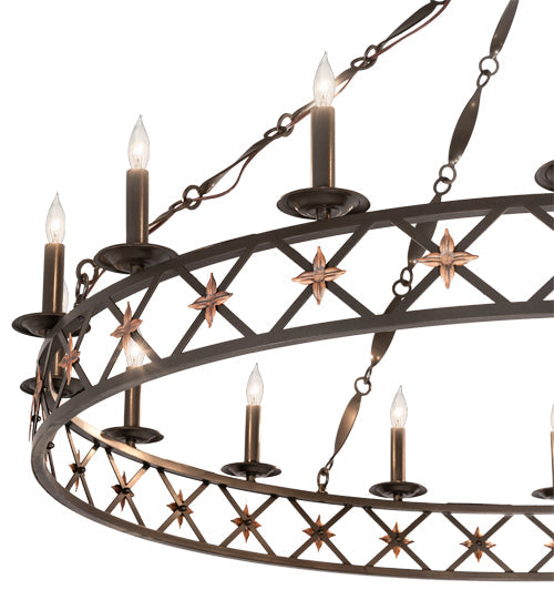 Meyda Lighting Kingsbridge 53" 16-Light Bronze & Gold Chandelier