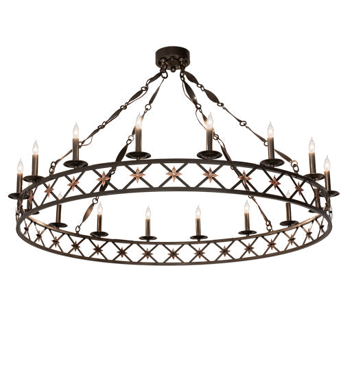 Meyda Lighting Kingsbridge 53" 16-Light Bronze & Gold Chandelier
