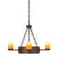 Meyda Lighting Kingston 25" 4-Light Matte Copper Vein Chandelier With Amber Faux Candlelight