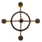 Meyda Lighting Kingston 25" 4-Light Matte Copper Vein Chandelier With Amber Faux Candlelight