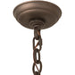 Meyda Lighting Kingston 25" 4-Light Matte Copper Vein Chandelier With Amber Faux Candlelight