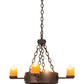 Meyda Lighting Kingston 25" 4-Light Matte Copper Vein Chandelier With Amber Faux Candlelight
