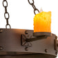 Meyda Lighting Kingston 38" 8-Light Matte Copper Vein Chandelier With Amber Faux Candlelight