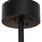 Meyda Lighting Kingston 40" 8-Light Black Chandelier With Amber Faux Candlelight and Fan