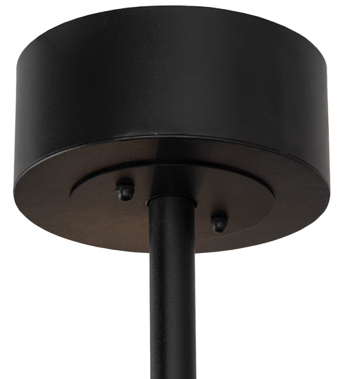 Meyda Lighting Kingston 40" 8-Light Black Chandelier With Amber Faux Candlelight and Fan