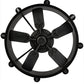 Meyda Lighting Kingston 40" 8-Light Black Chandelier With Amber Faux Candlelight and Fan