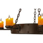 Meyda Lighting Kingston 48" 8-Light Cafe Noir Chandelier With Amber Faux Candlelight