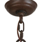 Meyda Lighting Kingston 48" 8-Light Cafe Noir Chandelier With Amber Faux Candlelight