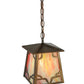 Meyda Lighting Kirkpatrick 10" Antique Copper Mini Pendant Light With Iridescent Shade Glass