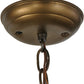Meyda Lighting Kirkpatrick 10" Antique Copper Mini Pendant Light With Iridescent Shade Glass