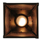Meyda Lighting Kirkpatrick 10" Antique Copper Mini Pendant Light With Silver Mica Shade Glass