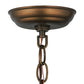 Meyda Lighting Kirkpatrick 10" Antique Copper Mini Pendant Light With Silver Mica Shade Glass