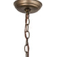 Meyda Lighting Kirkpatrick 10" Antique Copper Pendant Light With Green & Beige Shade Glass