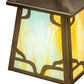 Meyda Lighting Kirkpatrick 10" Antique Copper Pendant Light With Multi-Colored Shade Glass