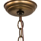 Meyda Lighting Kirkpatrick 10" Antique Copper Pendant Light With Multi-Colored Shade Glass