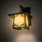 Meyda Lighting Kirkpatrick 10" Verdigris Copper Wall Sconce With Green & Beige Shade Glass
