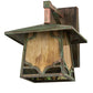 Meyda Lighting Kirkpatrick 10" Verdigris Copper Wall Sconce With Green & Beige Shade Glass