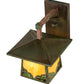 Meyda Lighting Kirkpatrick 10" Verdigris Copper Wall Sconce With Green & Beige Shade Glass