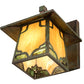 Meyda Lighting Kirkpatrick 10" Verdigris Copper Wall Sconce With Green & Beige Shade Glass