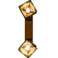 Meyda Lighting Kirkpatrick 28" 2-Light Mahogany Bronze Island Pendant Light With Beige Art & Moss Green Shade Glass