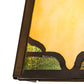 Meyda Lighting Kirkpatrick 28" 2-Light Mahogany Bronze Island Pendant Light With Beige Art & Moss Green Shade Glass