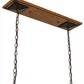Meyda Lighting Kirkpatrick 28" 2-Light Mahogany Bronze Island Pendant Light With Beige Art & Moss Green Shade Glass