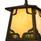 Meyda Lighting Kirkpatrick 38" 3-Light Antique Copper Island Pendant Light With Green & Beige Shade Glass