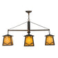 Meyda Lighting Kirkpatrick 41" 4-Light Antique Copper Chandelier With Beige Shade Glass