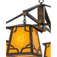 Meyda Lighting Kirkpatrick 41" 4-Light Antique Copper Chandelier With Beige Shade Glass