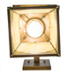 Meyda Lighting Kirkpatrick 7" Antique Copper Hanging Wall Sconce With Beige & Green Shade Glass