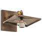Meyda Lighting Kirkpatrick 7" Antique Copper Wall Sconce With Multi-Colored Shade Glass