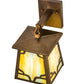 Meyda Lighting Kirkpatrick 7" Antique Copper Wall Sconce With Multi-Colored Shade Glass