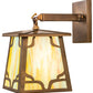 Meyda Lighting Kirkpatrick 7" Antique Copper Wall Sconce With Multi-Colored Shade Glass