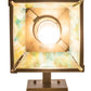 Meyda Lighting Kirkpatrick 7" Antique Copper Wall Sconce With Multi-Colored Shade Glass