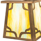 Meyda Lighting Kirkpatrick 7" Antique Copper Wall Sconce With Multi-Colored Shade Glass