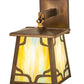 Meyda Lighting Kirkpatrick 7" Antique Copper Wall Sconce With Multi-Colored Shade Glass