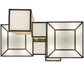 Meyda Lighting Kiska 58" 16-Light Pewter Island Pendant Light With Gold Organza Shade