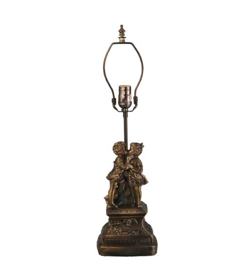 Meyda Lighting Kissing Kids 15" Mahogany Bronze Table Lamp Base