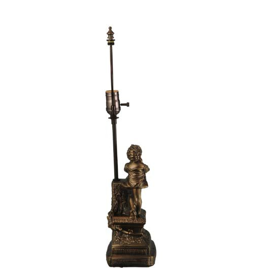 Meyda Lighting Kissing Kids 15" Mahogany Bronze Table Lamp Base