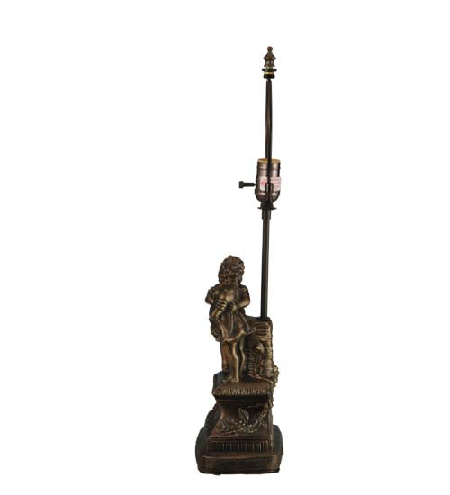 Meyda Lighting Kissing Kids 15" Mahogany Bronze Table Lamp Base