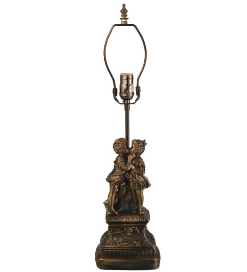 Meyda Lighting Kissing Kids 15" Mahogany Bronze Table Lamp Base