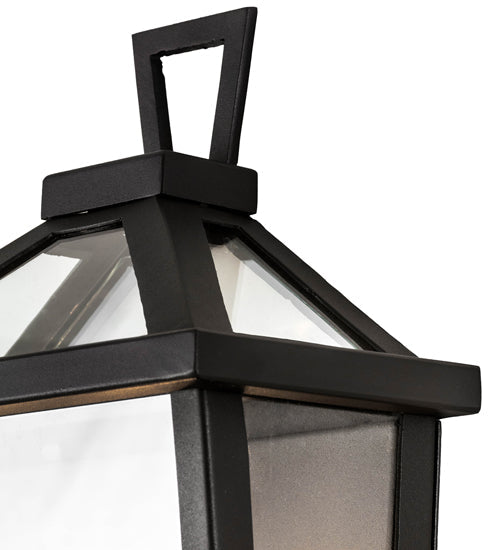 Meyda Lighting Kitzi 13" 3-Light Wrought Iron Tapered Wall Sconce With Clear Shade Glass