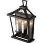 Meyda Lighting Kitzi 13" 3-Light Wrought Iron Tapered Wall Sconce With Clear Shade Glass