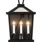 Meyda Lighting Kitzi 13" 3-Light Wrought Iron Tapered Wall Sconce With Clear Shade Glass