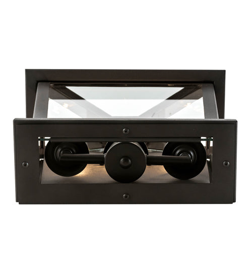 Meyda Lighting Kitzi 13" 3-Light Wrought Iron Tapered Wall Sconce With Clear Shade Glass