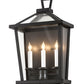 Meyda Lighting Kitzi 13" 3-Light Wrought Iron Tapered Wall Sconce With Clear Shade Glass