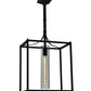 Meyda Lighting Kitzi 16" Oil Rubbed Bronze Pendant Light With Clear Cylinder Shade Glass