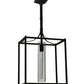 Meyda Lighting Kitzi 16" Oil Rubbed Bronze Pendant Light With Clear Cylinder Shade Glass