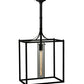Meyda Lighting Kitzi 16" Oil Rubbed Bronze Pendant Light With Clear Cylinder Shade Glass