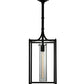 Meyda Lighting Kitzi 16" Oil Rubbed Bronze Pendant Light With Clear Cylinder Shade Glass